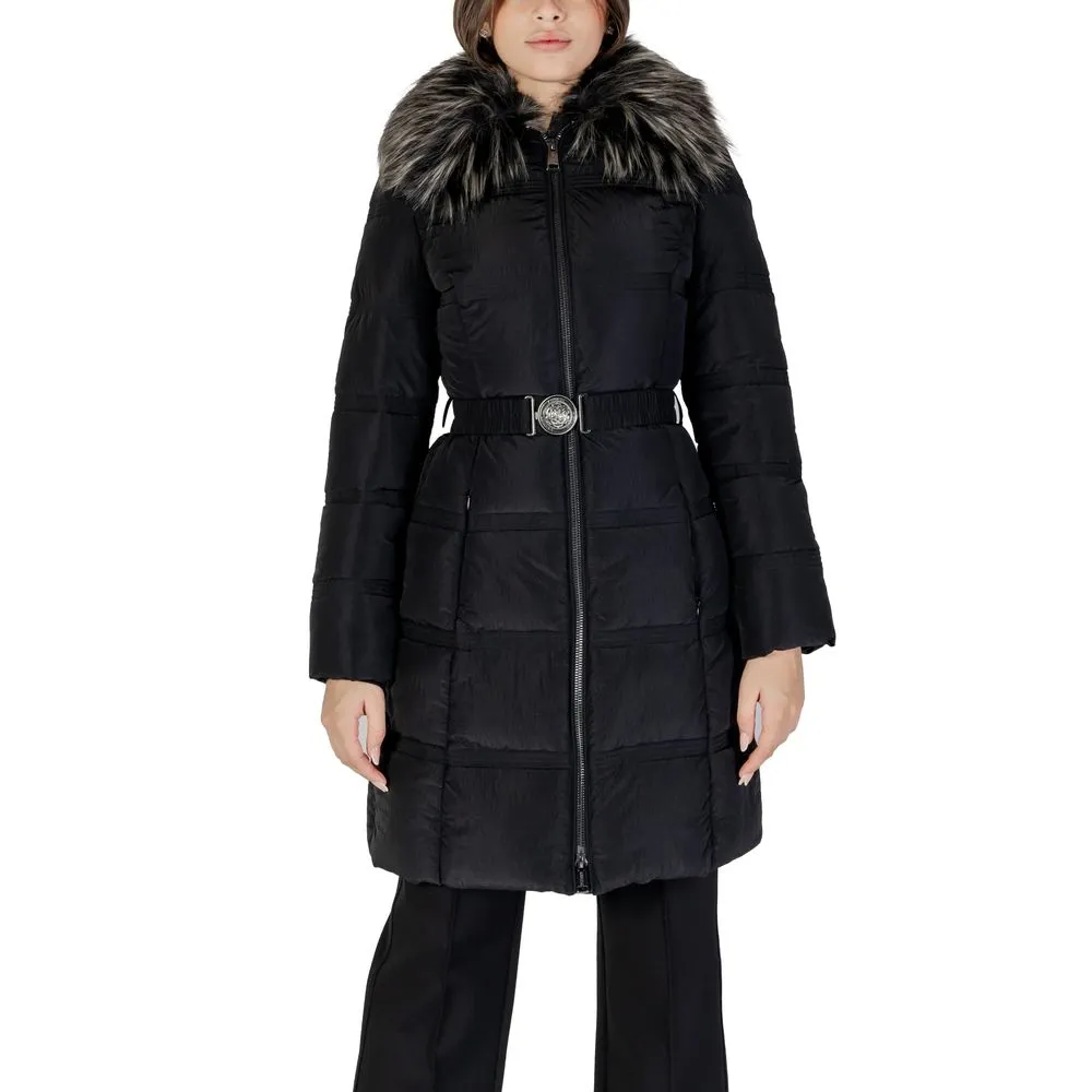 Guess Women's Black Polyester Jackets & Coat
