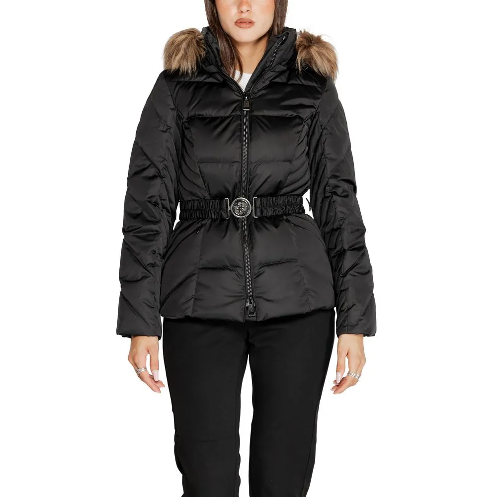 Guess Women's Black Polyester Jackets & Coat