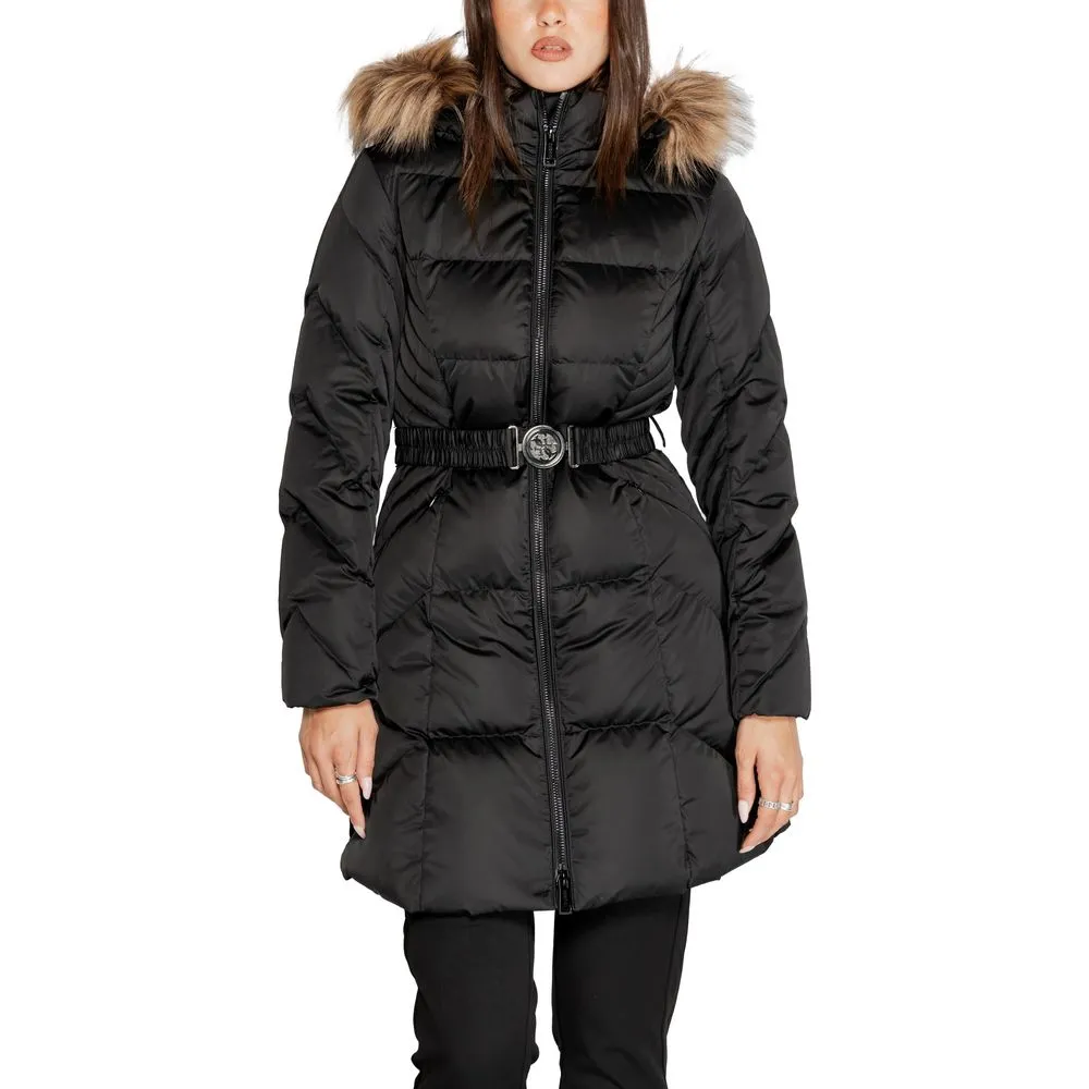 Guess Women's Black Polyester Jackets & Coat