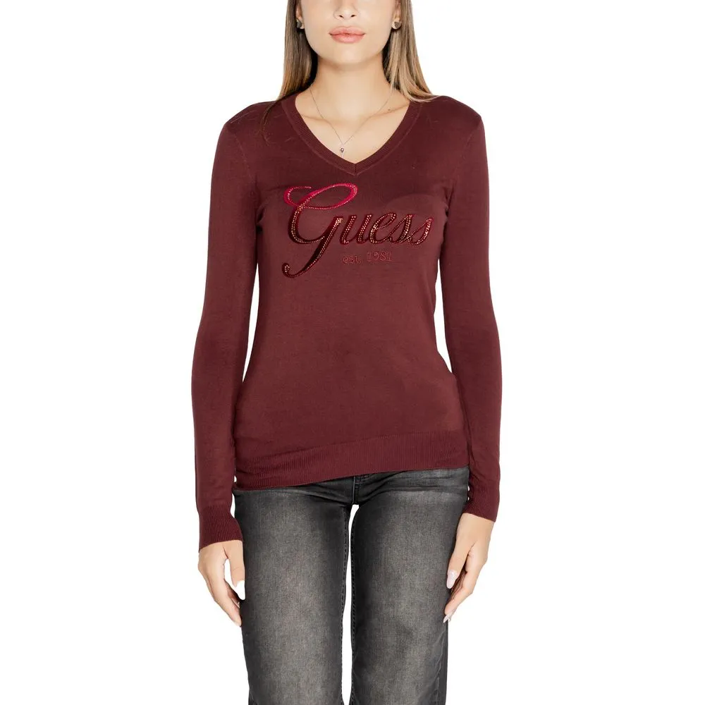 Guess Women's Bordeaux Viscose Tops & T-Shirt