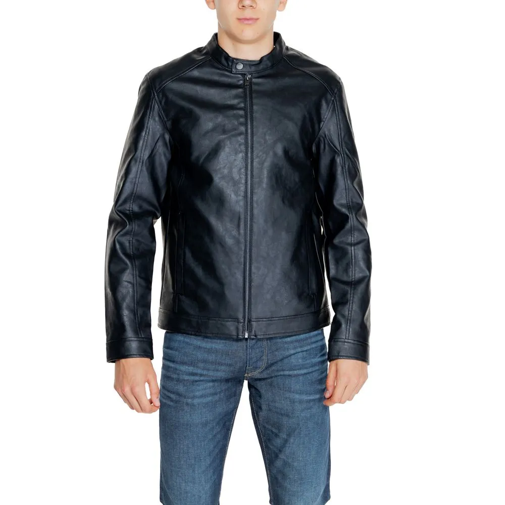 Jack Jones Men's Black Polyester Jacket