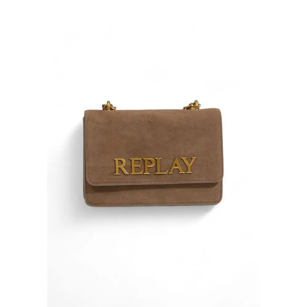Replay Women's Brown Polyester Handbag