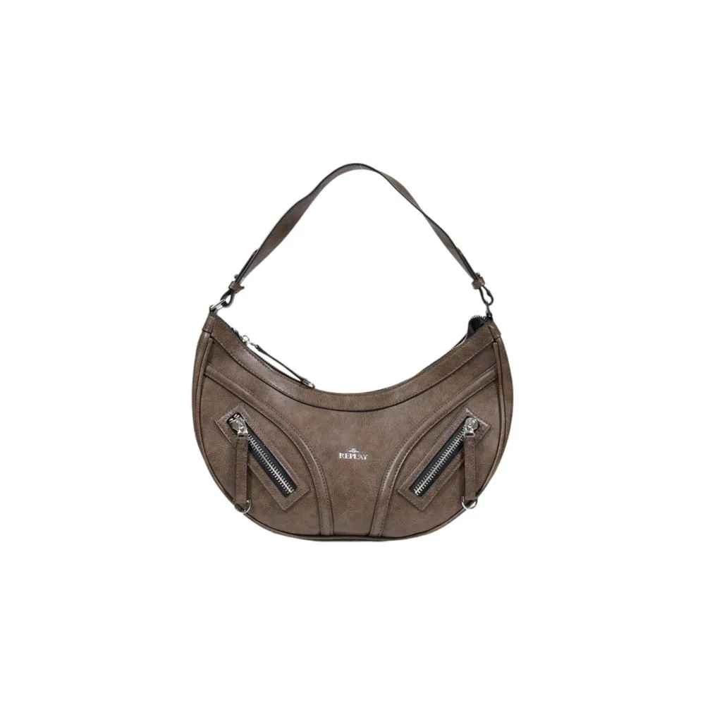 Replay Women's Gray Polyester Handbag