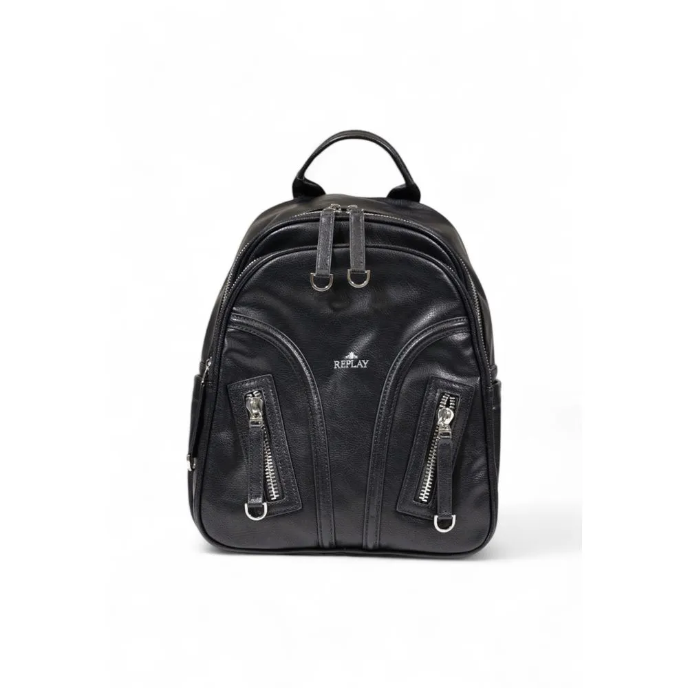 Replay Women's Black Polyester Backpack