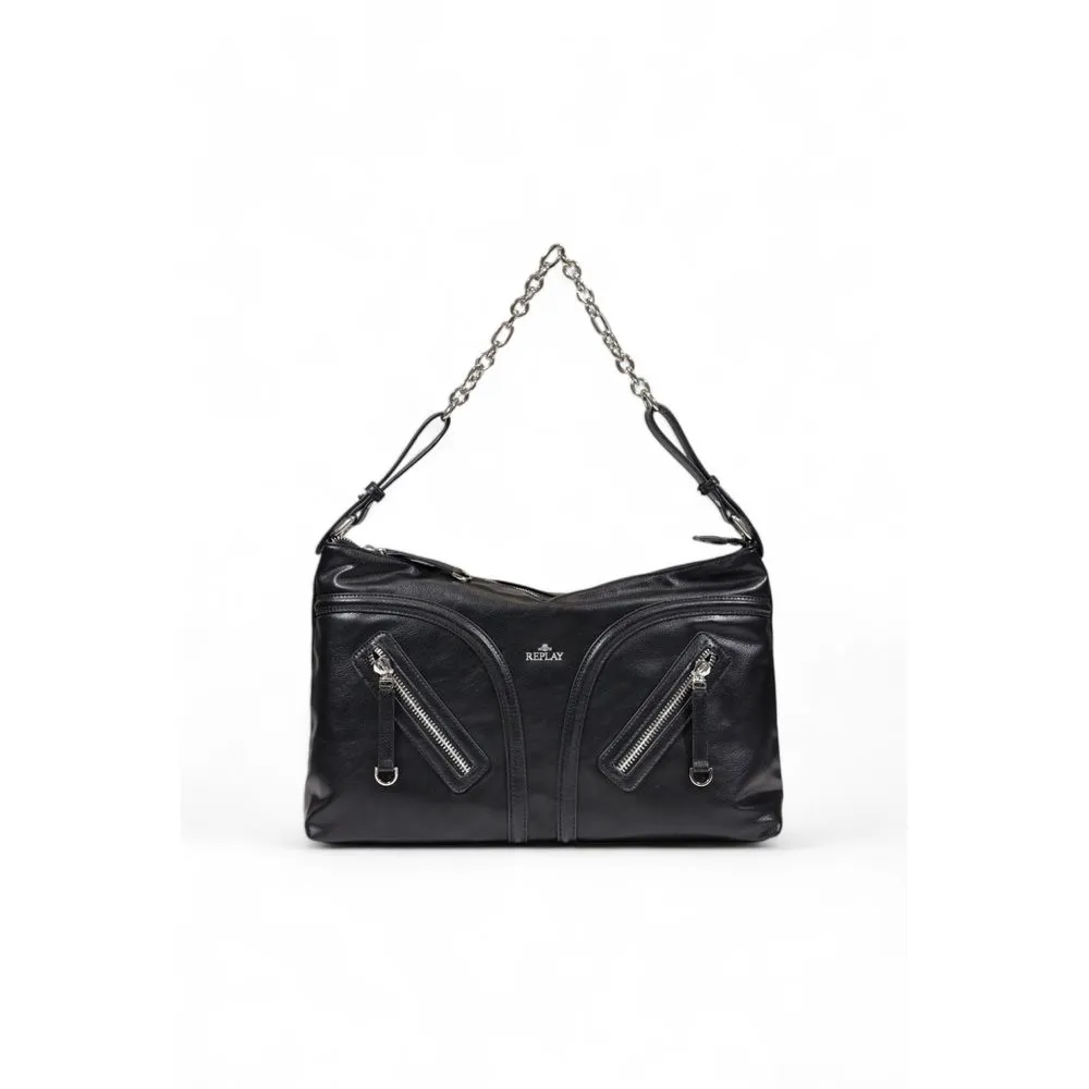 Replay Women's Black Polyester Handbag