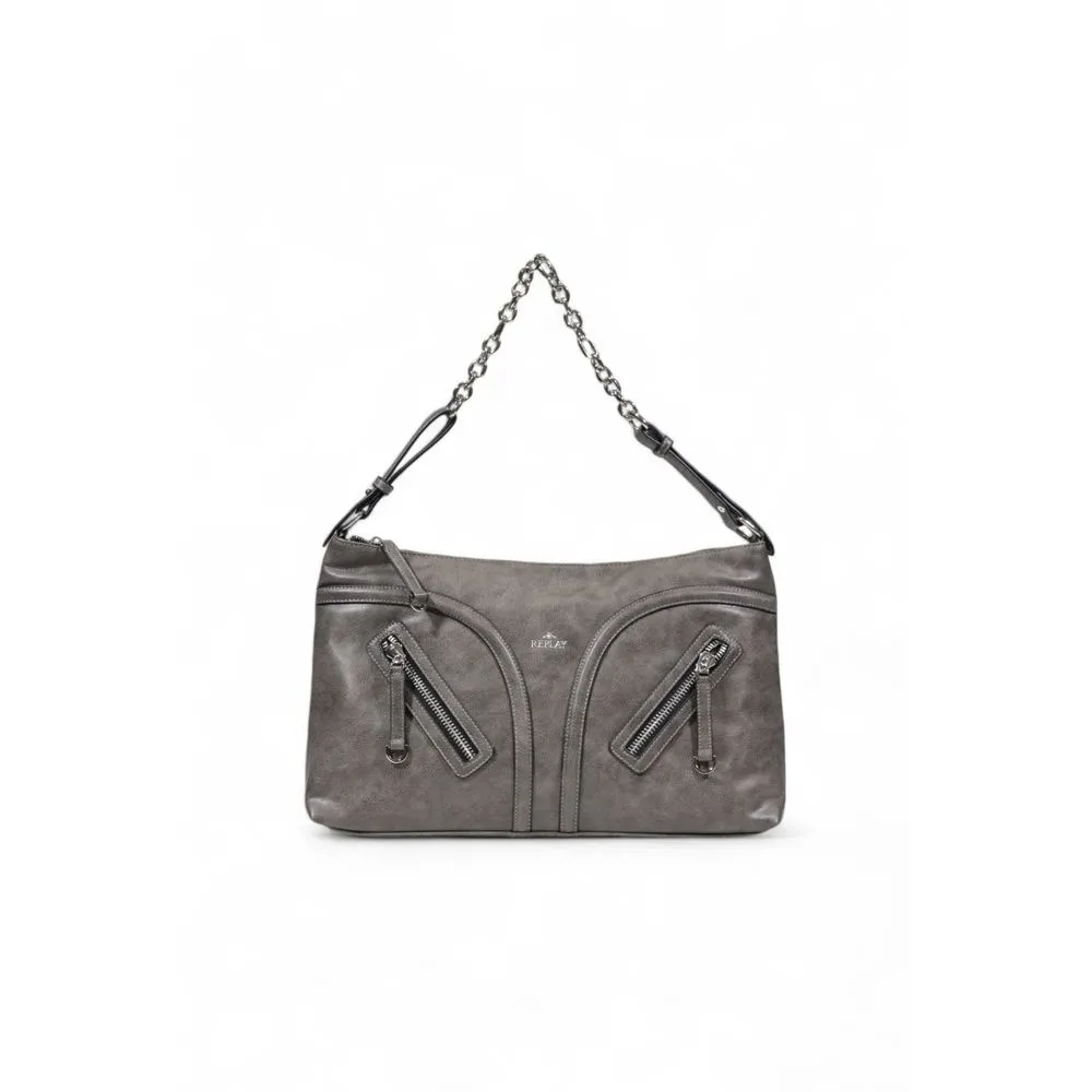Replay Women's Gray Polyester Handbag