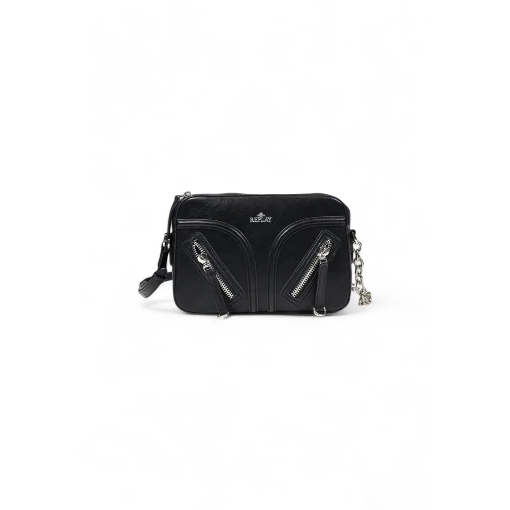 Replay Women's Black Polyester Handbag