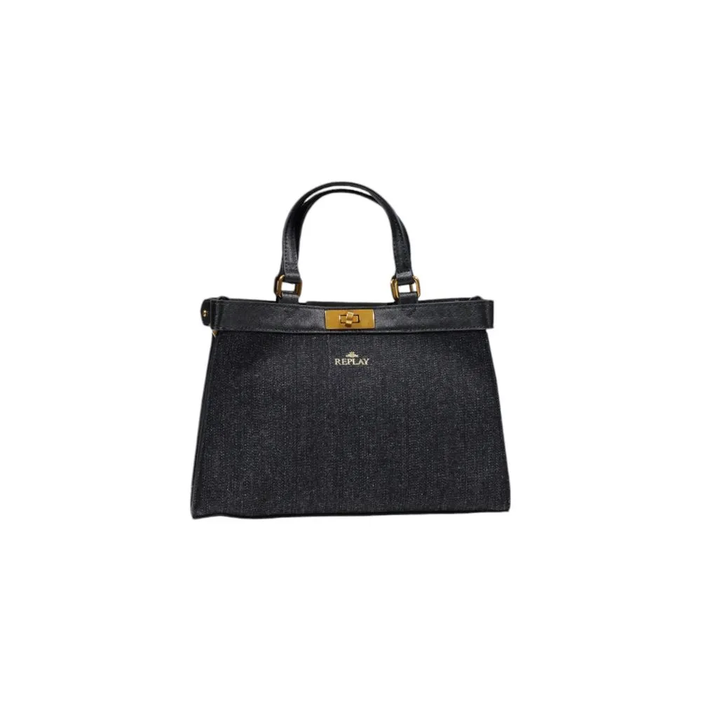 Replay Women's Black Cotton Handbag