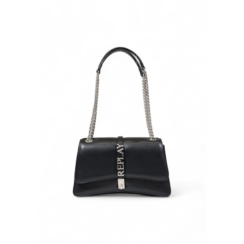 Replay Women's Black Polyester Handbag