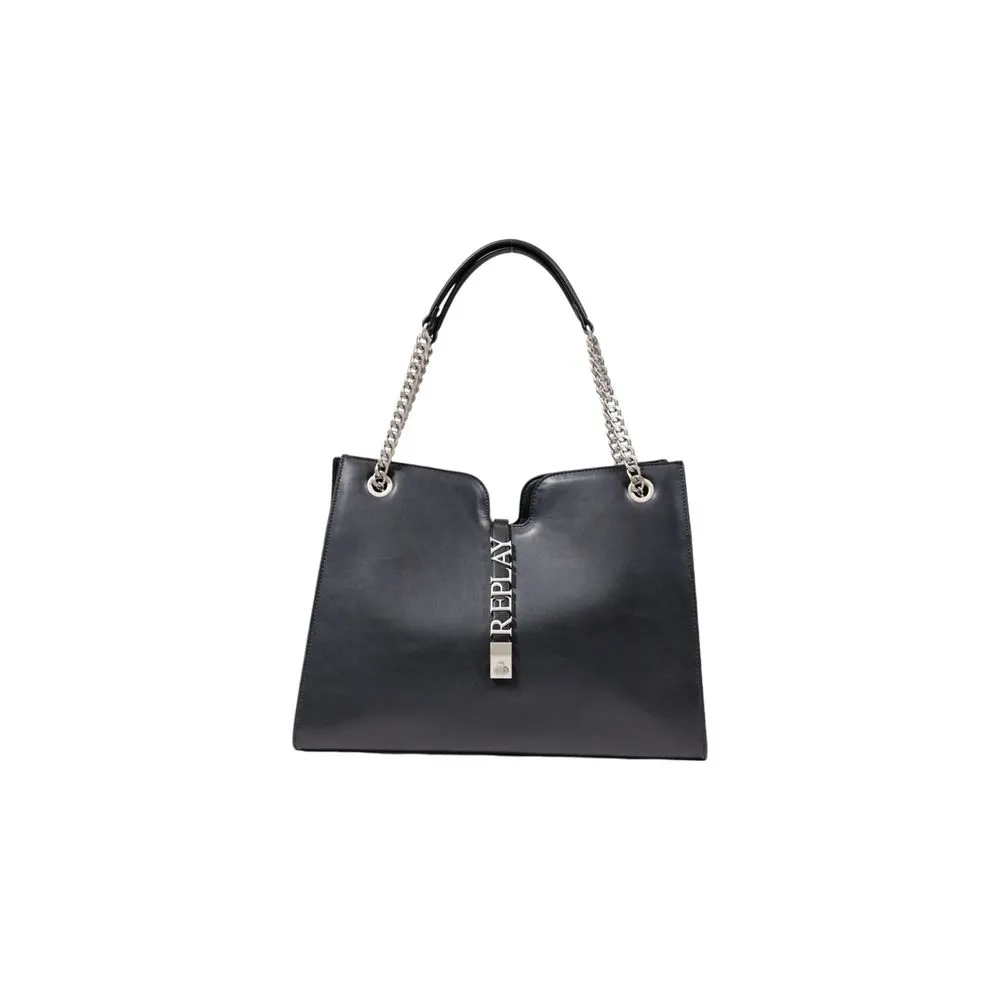 Replay Women's Black Polyester Handbag