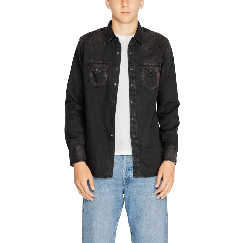 Replay Men's Black Cotton Shirt