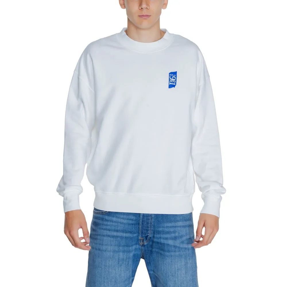 Replay Men's White Cotton Sweater