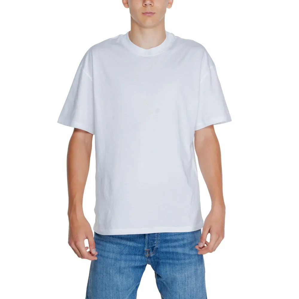 Jack Jones Men's White Cotton T-Shirt