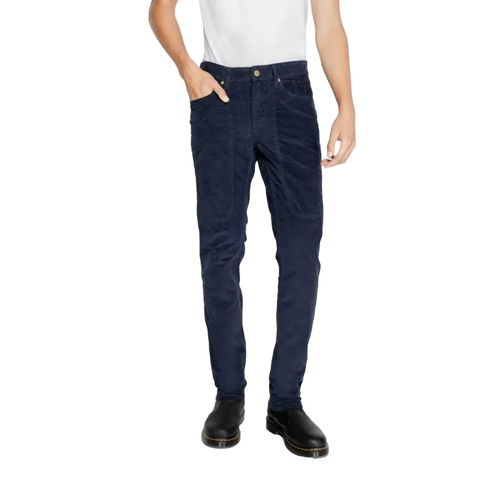 Jeckerson Men's Blue Cotton Jeans & Pant