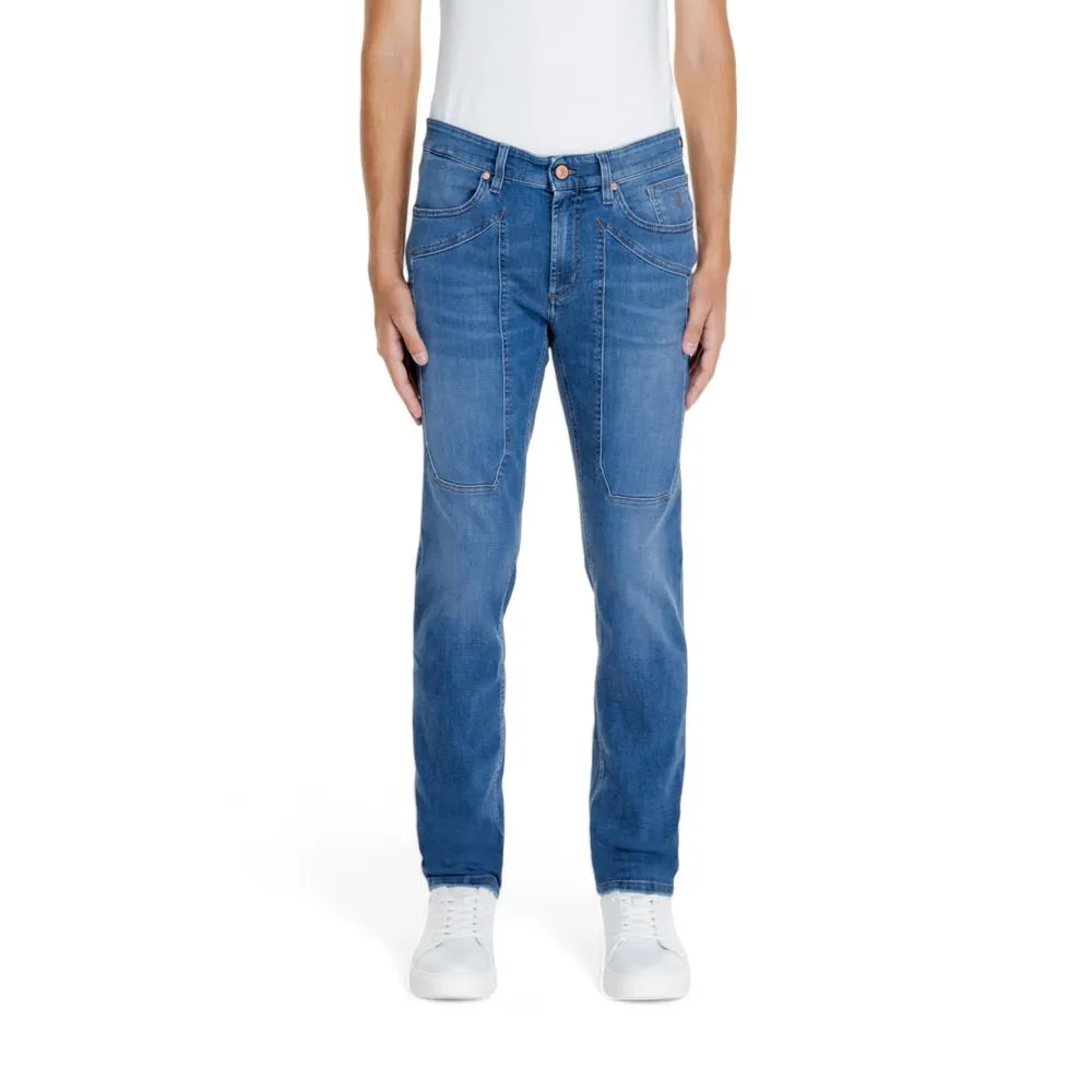 Jeckerson Men's Blue Cotton Jeans & Pant