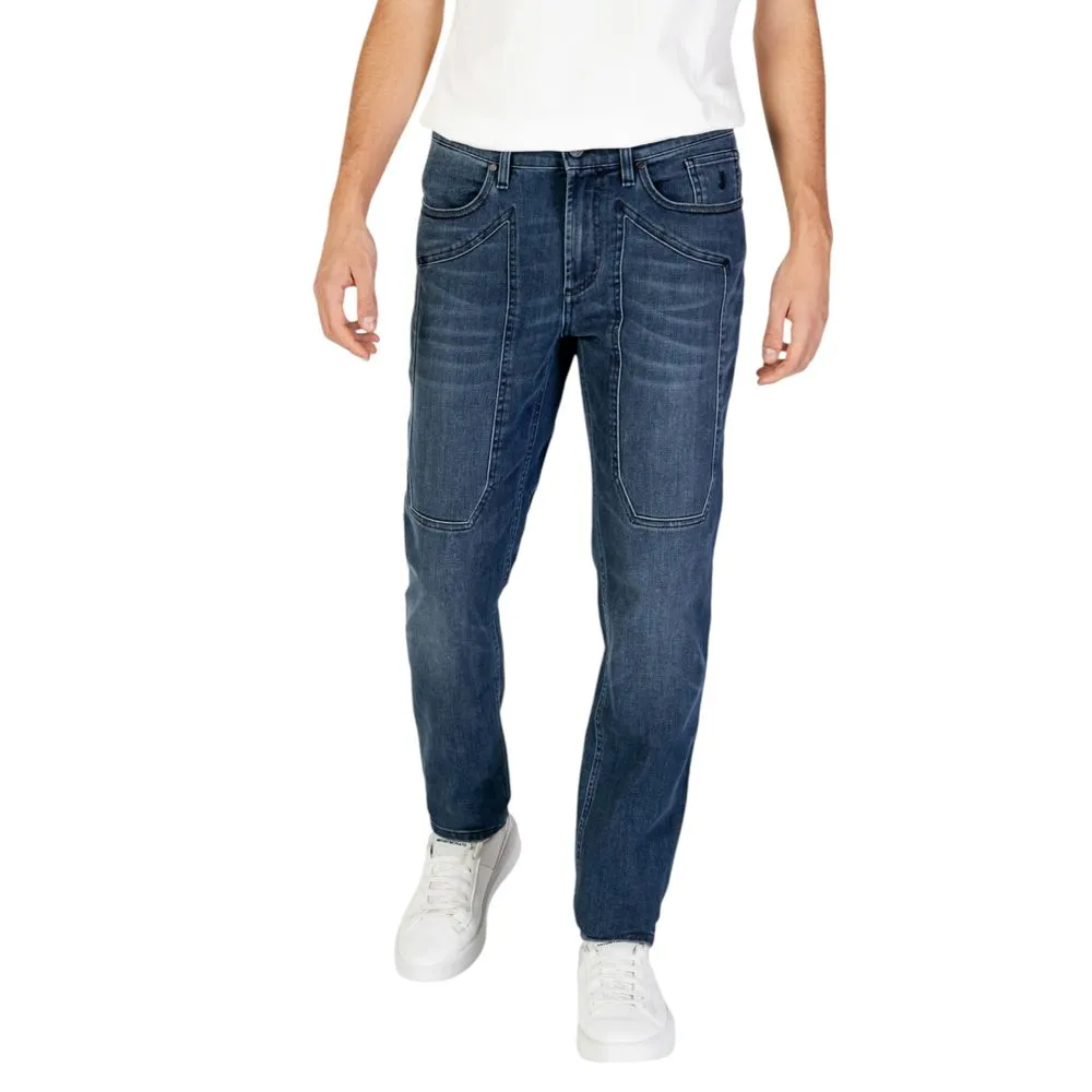 Jeckerson Men's Blue Cotton Jeans & Pant
