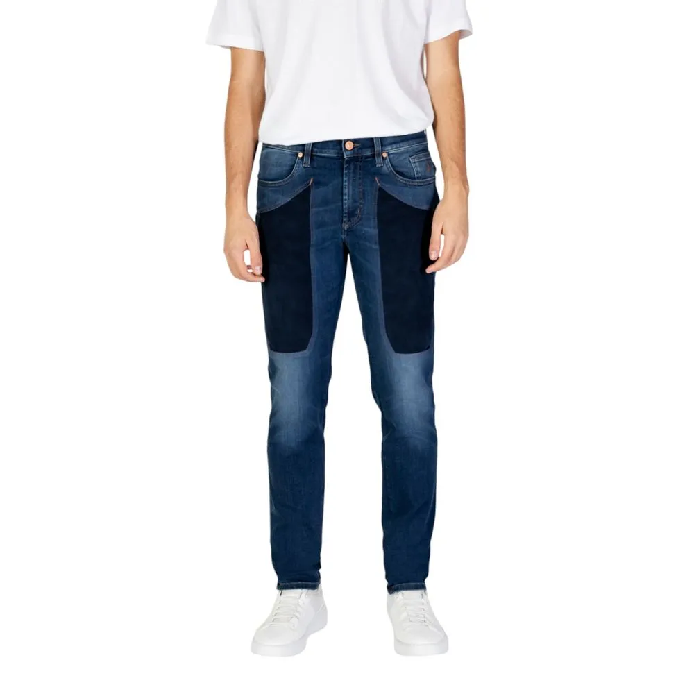 Jeckerson Men's Blue Cotton Jeans & Pant