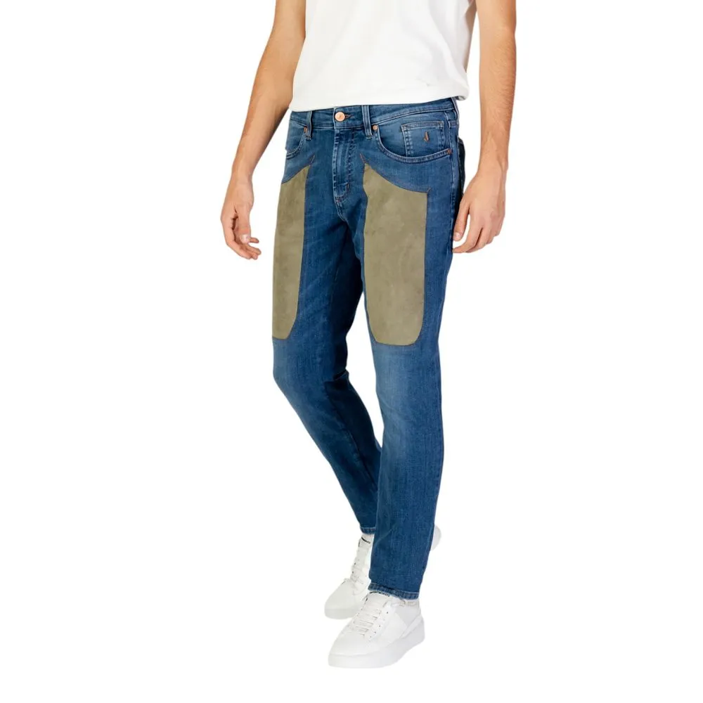 Jeckerson Men's Blue Cotton Jeans & Pant
