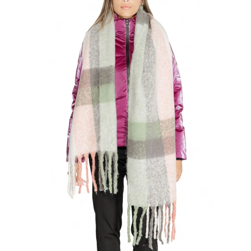 Only Women's Gray Polyester Polyester Scarf