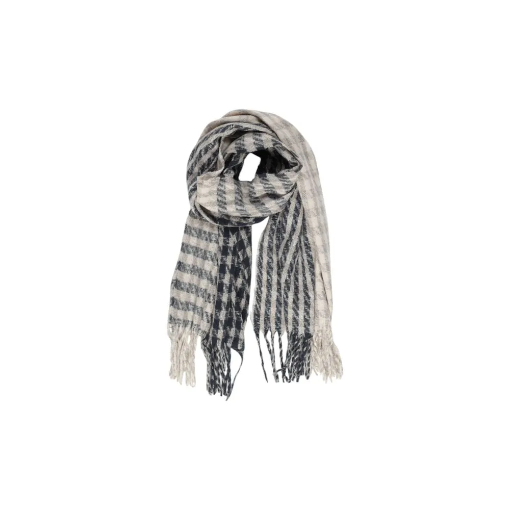 Only Women's Gray Polyester Polyester Scarf