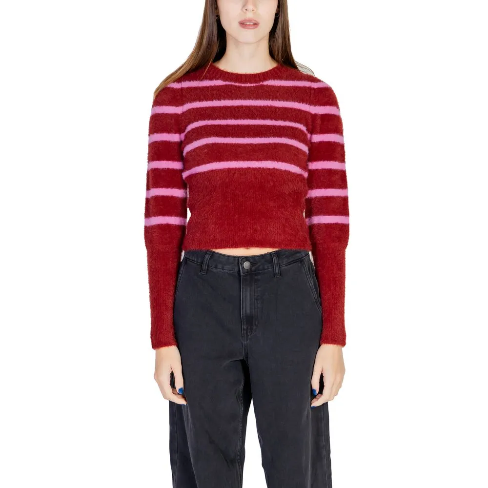 Only Women's Red Nylon Sweater
