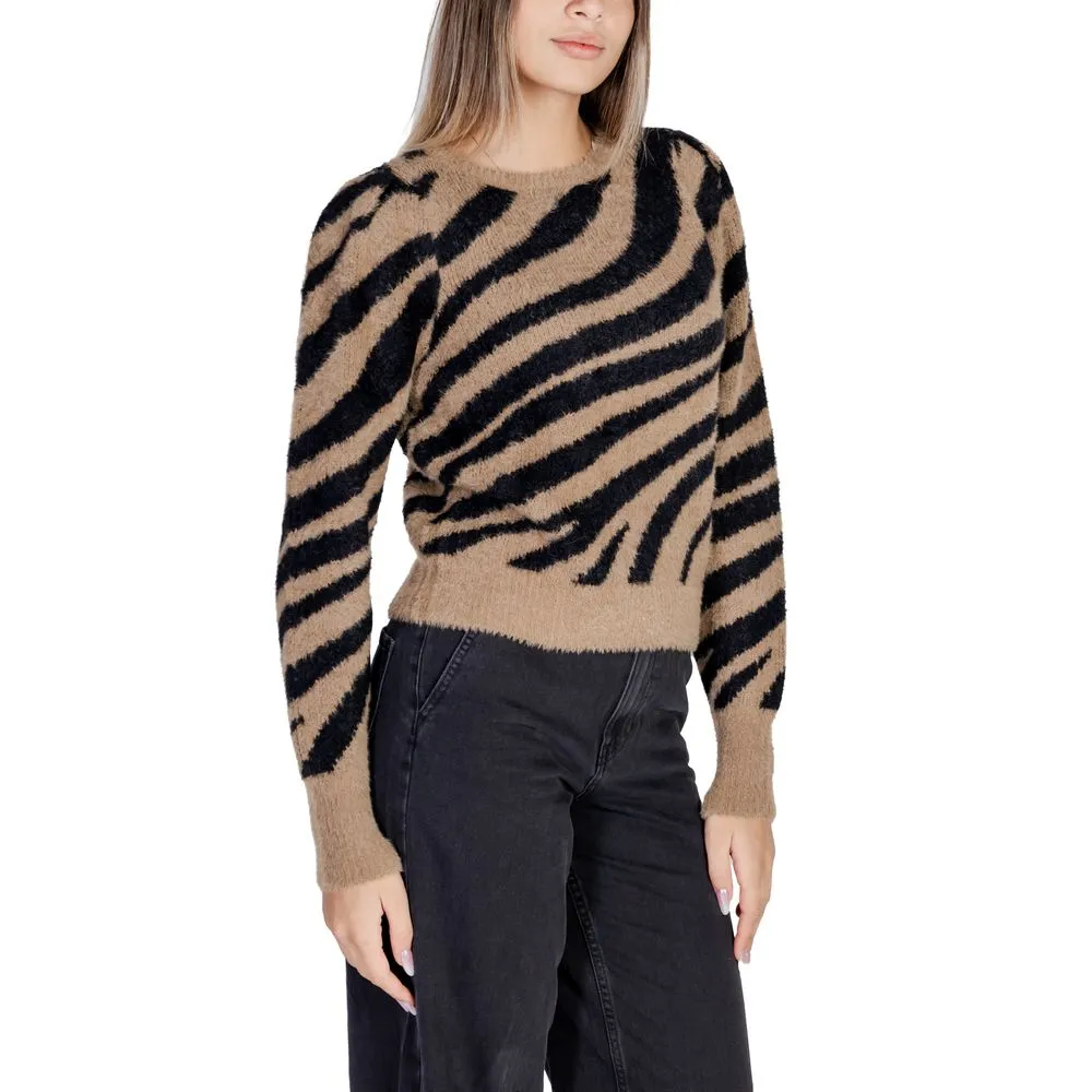 Only Women's Brown Nylon Sweater