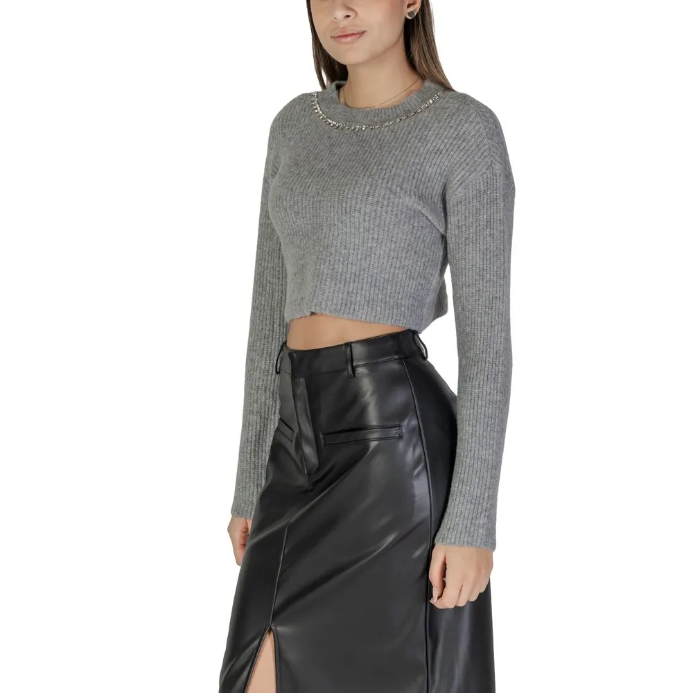 Only Women's Gray Recycled Polyester Sweater