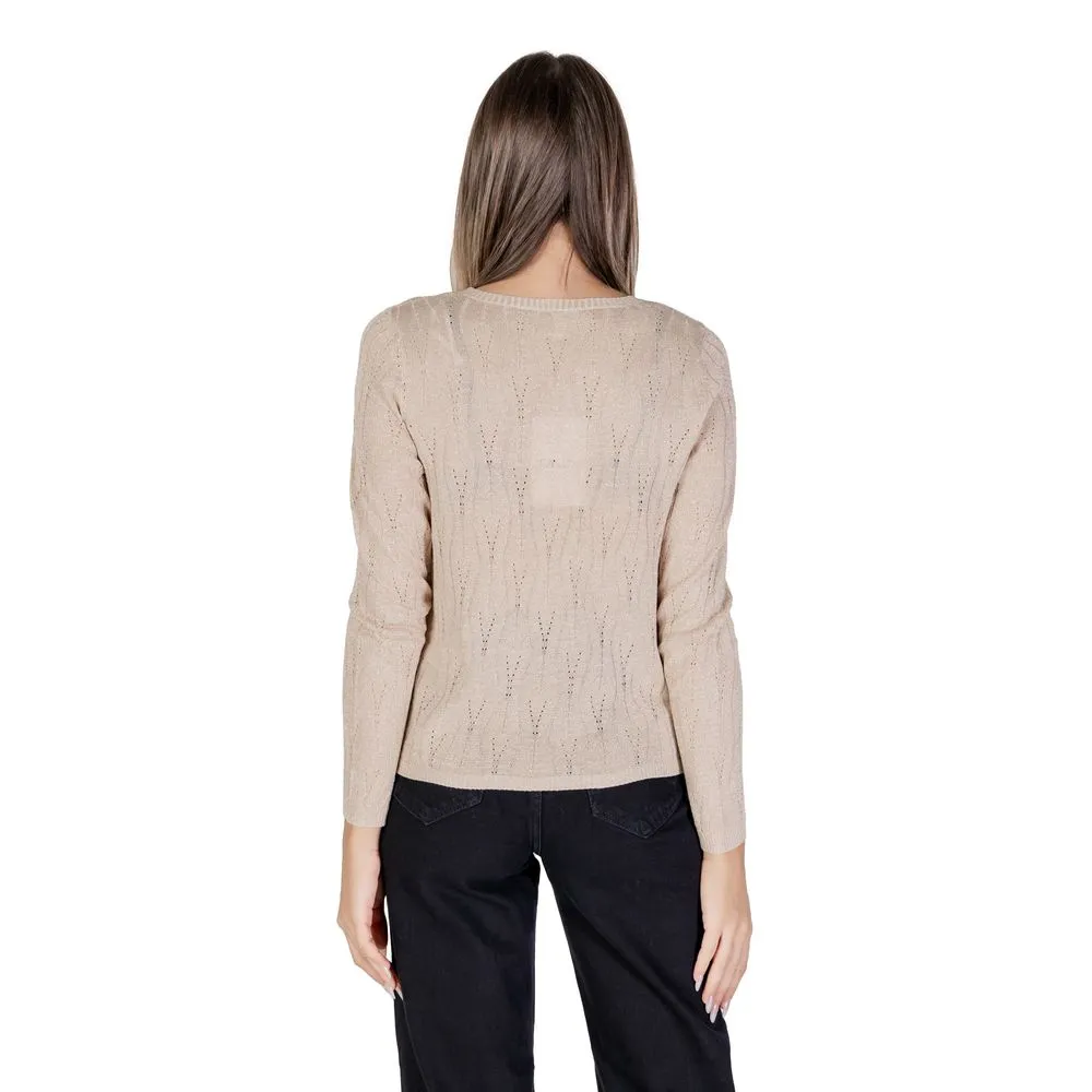 Only Women's Beige Viscose Tops & T-Shirt