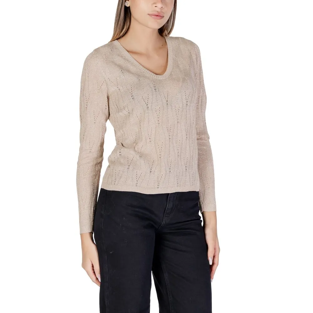 Only Women's Beige Viscose Tops & T-Shirt