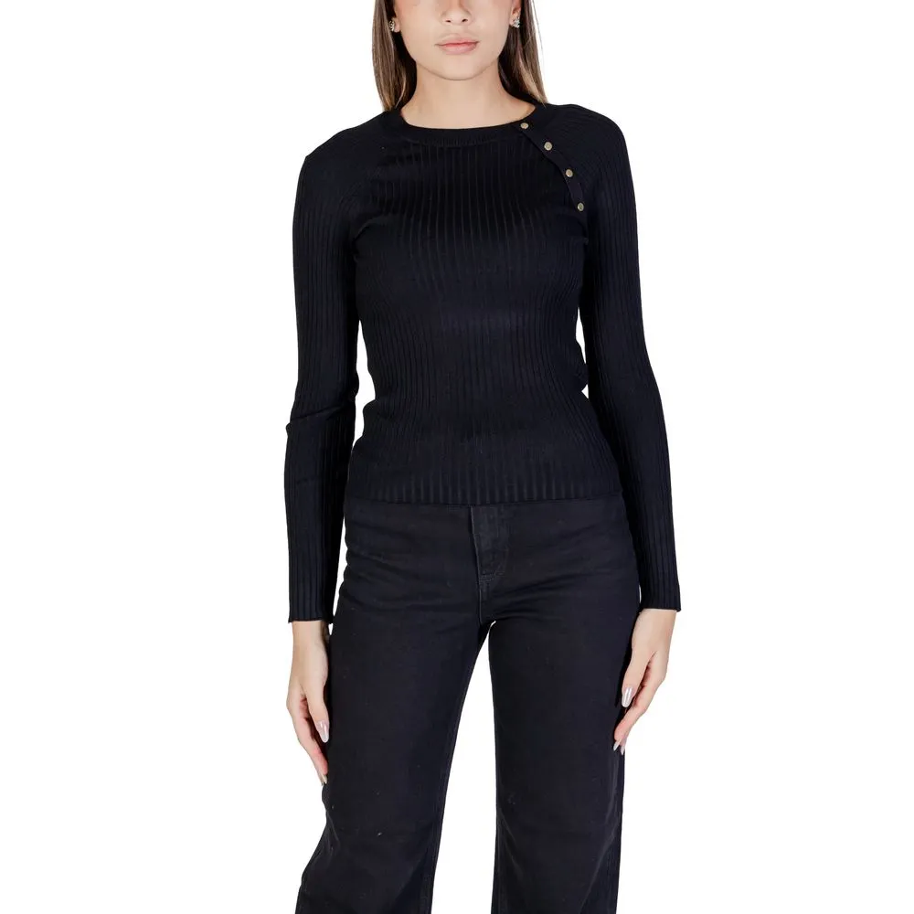 Only Women's Black Viscose Tops & T-Shirt