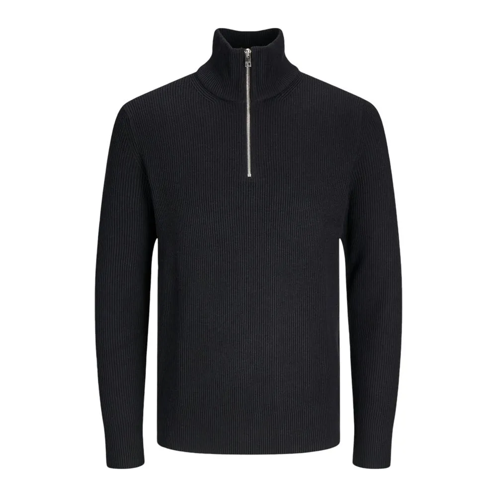 Jack Jones Men's Black Recycled Polyester Sweater