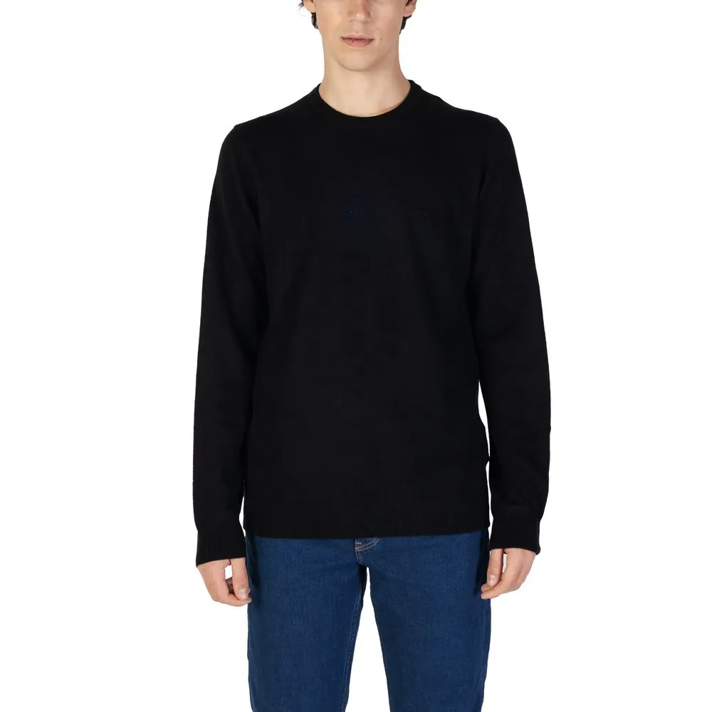 Gas Men's Black Cotton Sweater