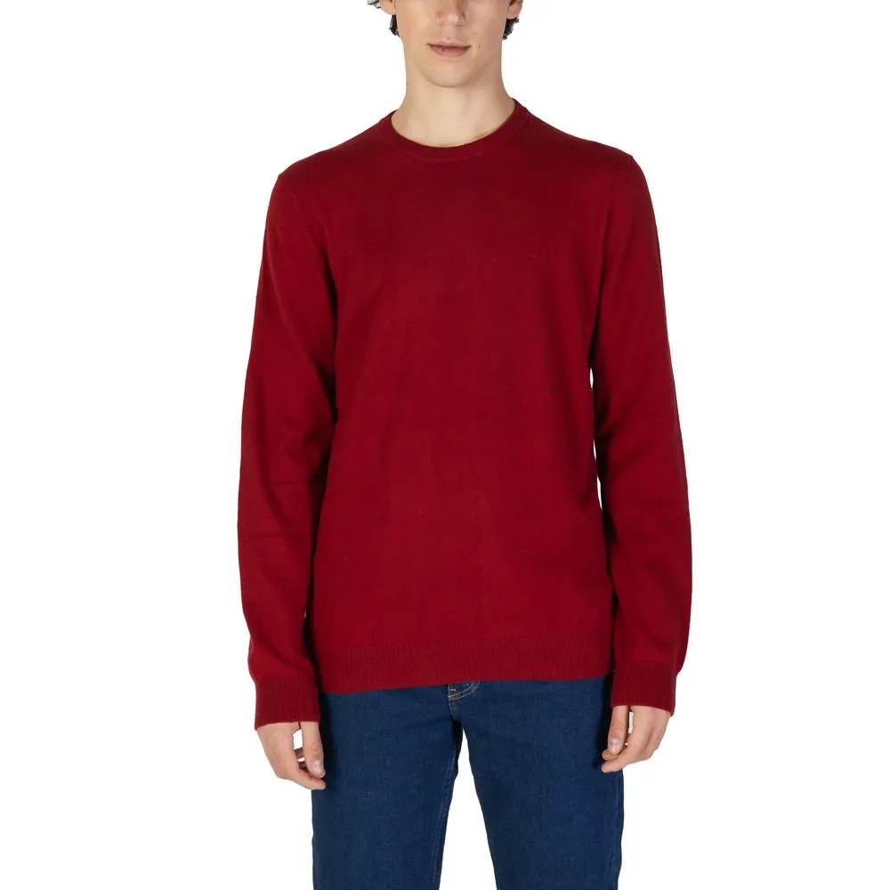 Gas Men's Red Cotton Sweater