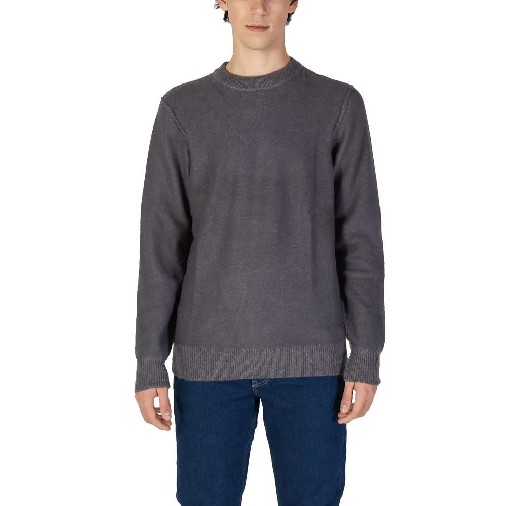 Gas Men's Gray Acrylic Sweater