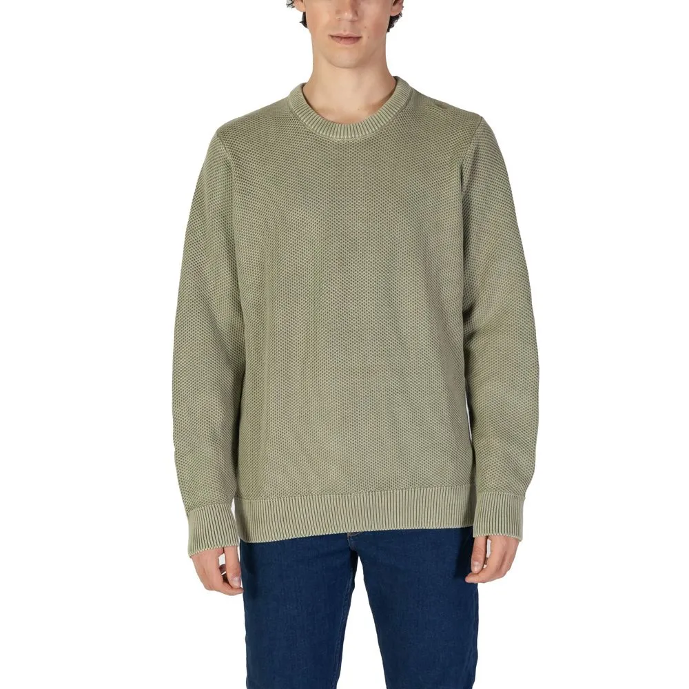 Gas Men's Green Cotton Sweater