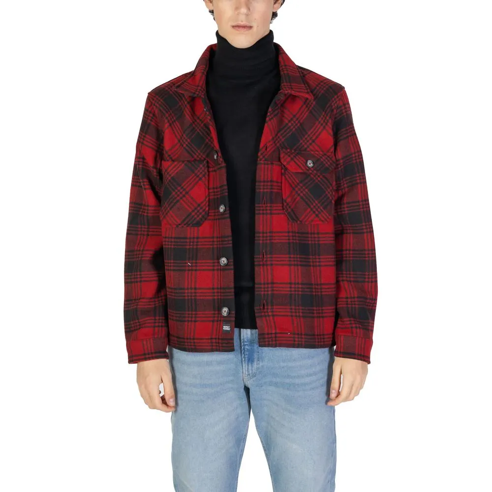 Gas Men's Red Polyester Shirt