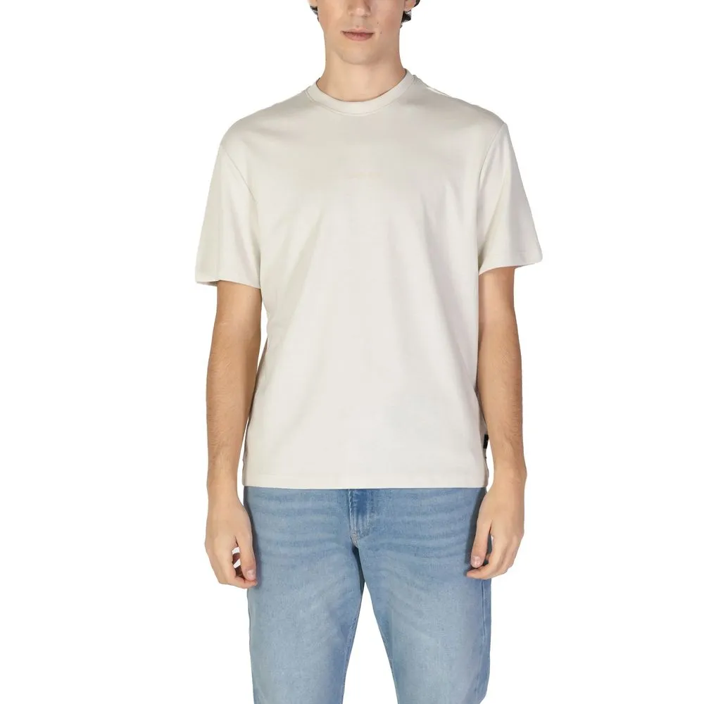 Gas Men's Cream Polyester T-Shirt