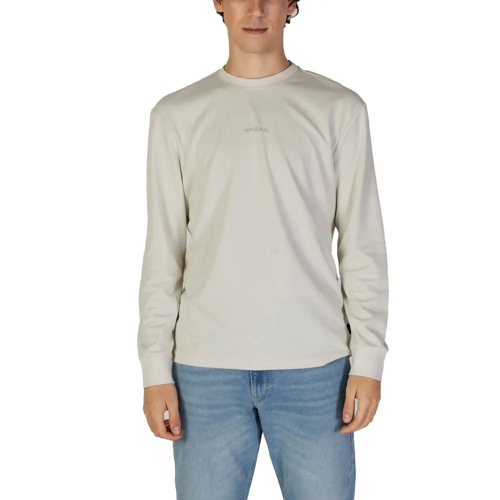Gas Men's Cream Polyester Shirt