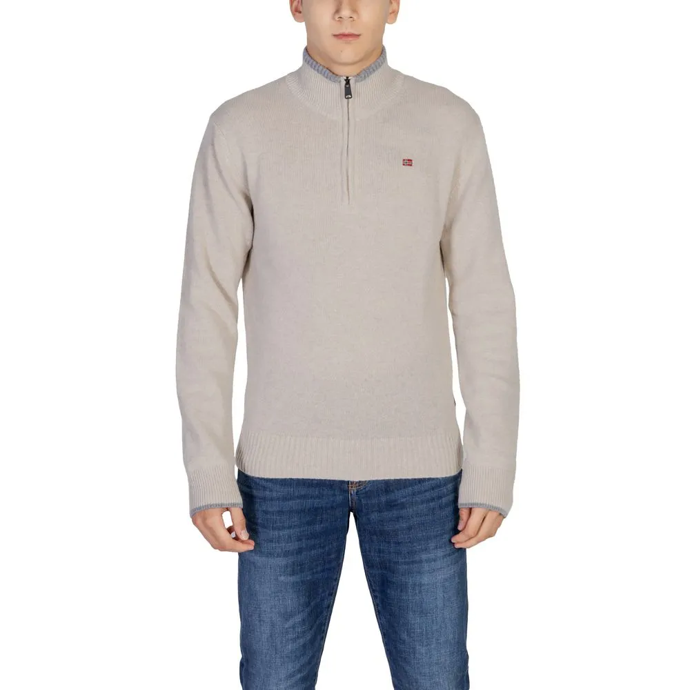 Napapijri Men's Beige Wool Sweater