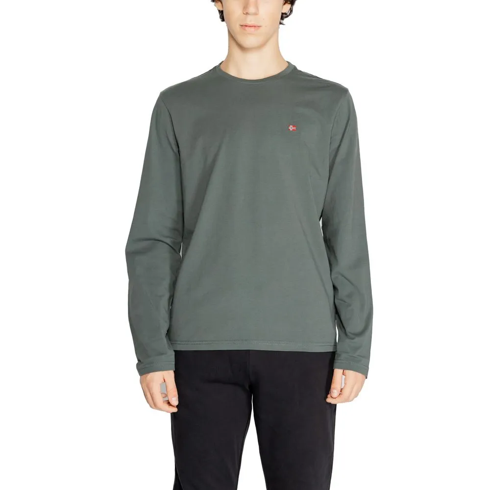 Napapijri Men's Green Cotton Shirt