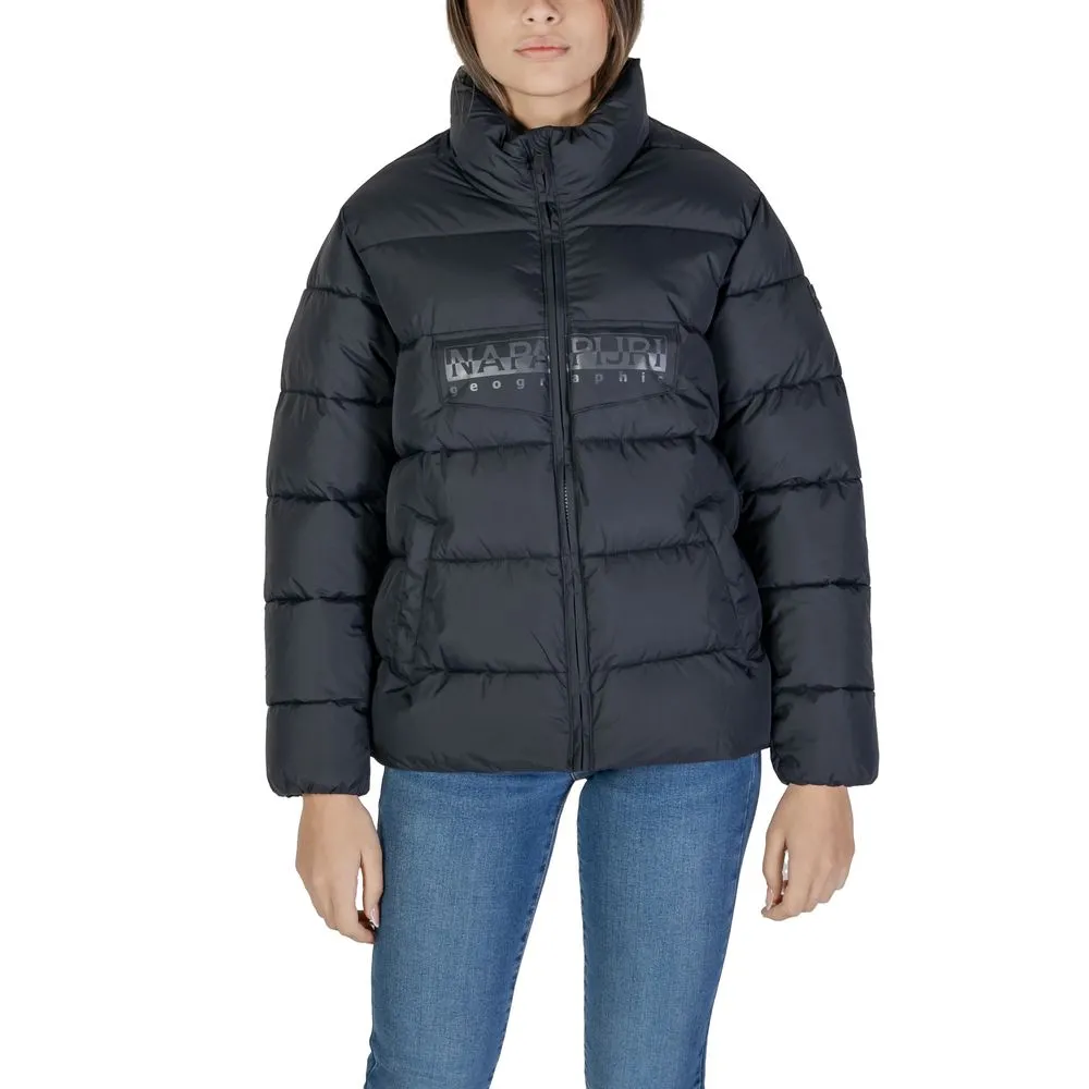 Napapijri Women's Black Polyester Jackets & Coat