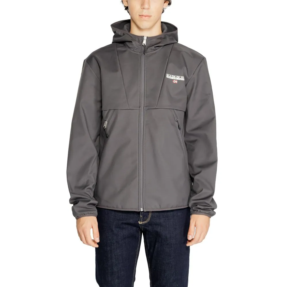 Napapijri Men's Gray Polyester Jacket