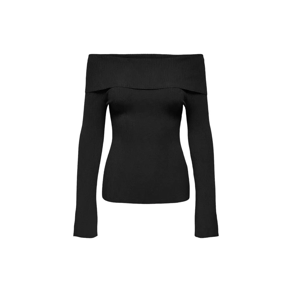 Only Women's Black Viscose Tops & T-Shirt