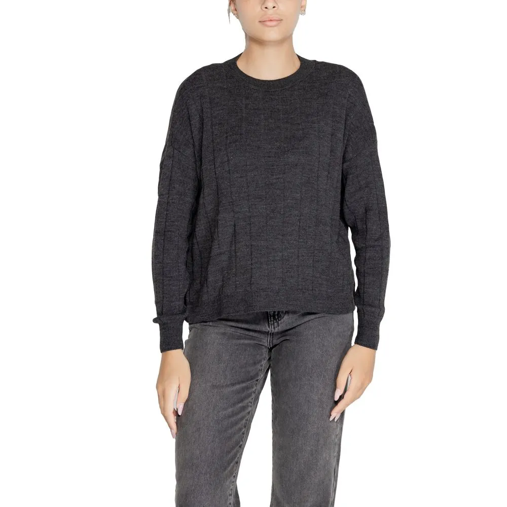 Only Women's Gray Acrylic Sweater