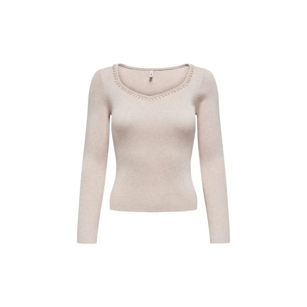 Only Women's Beige Viscose Sweater