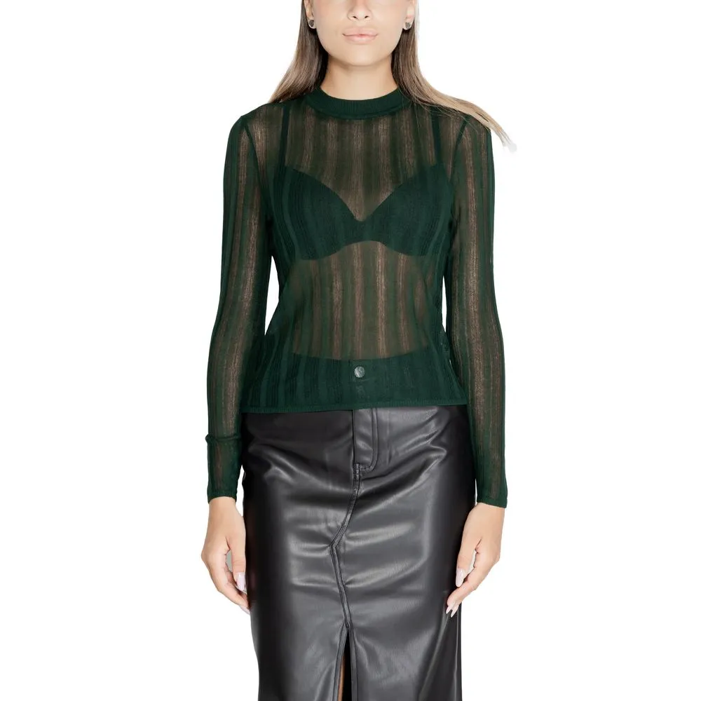 Vila Clothes Women's Green Viscose Tops & T-Shirt