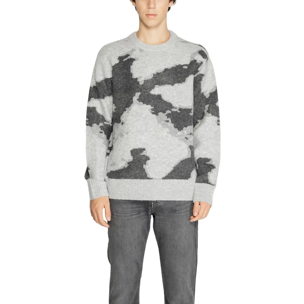Jack Jones Men's Gray Acrylic Sweater