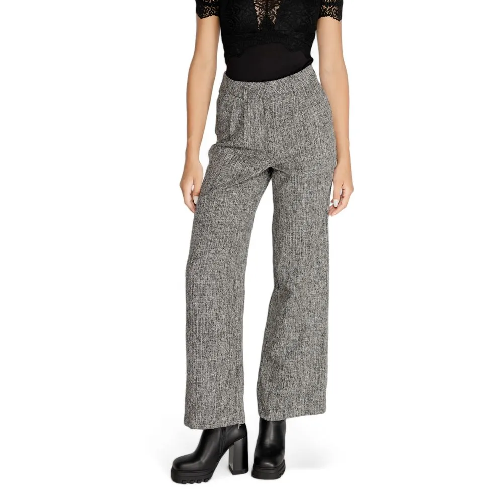 Vila Clothes Women's Black Polyester Polyester Jeans & Pant