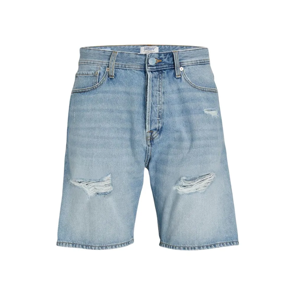 Jack Jones Men's Light Blue Cotton Short