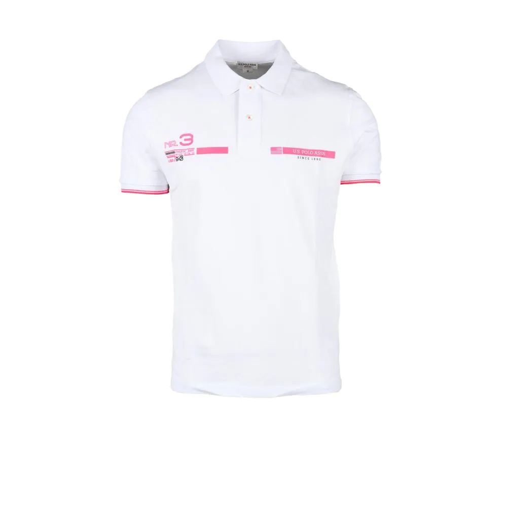 U.S. POLO ASSN. Men's White Cotton Polo Shirt